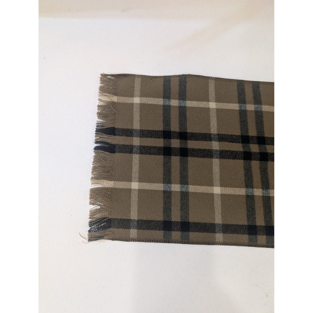 Acrylic Plaid Scarf Lightweight Neutral Colors Casual‎ Style - Picture 2 of 4